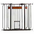 Black Extra Tall Gate with Small Pet Door D8557