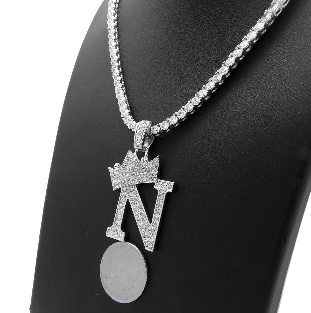 Silver Ice CZ Tennis Chain Necklace S6440