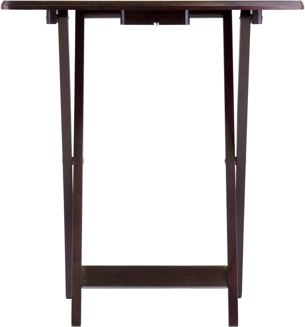 Espresso Folding Wooden Tray Table R673067
