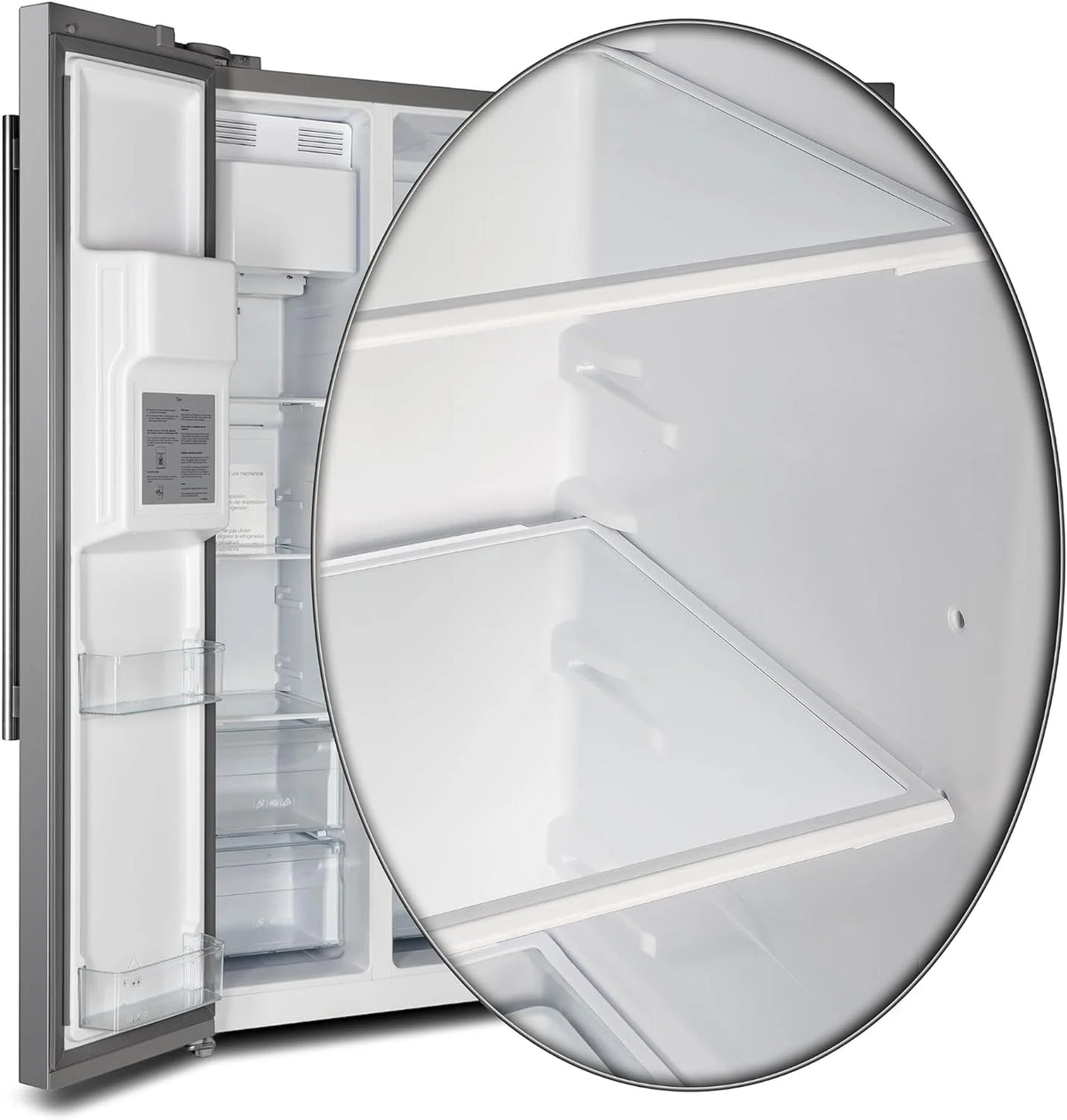 36" Side by Side Stainless Steel Refrigerator with Ice Maker U5480