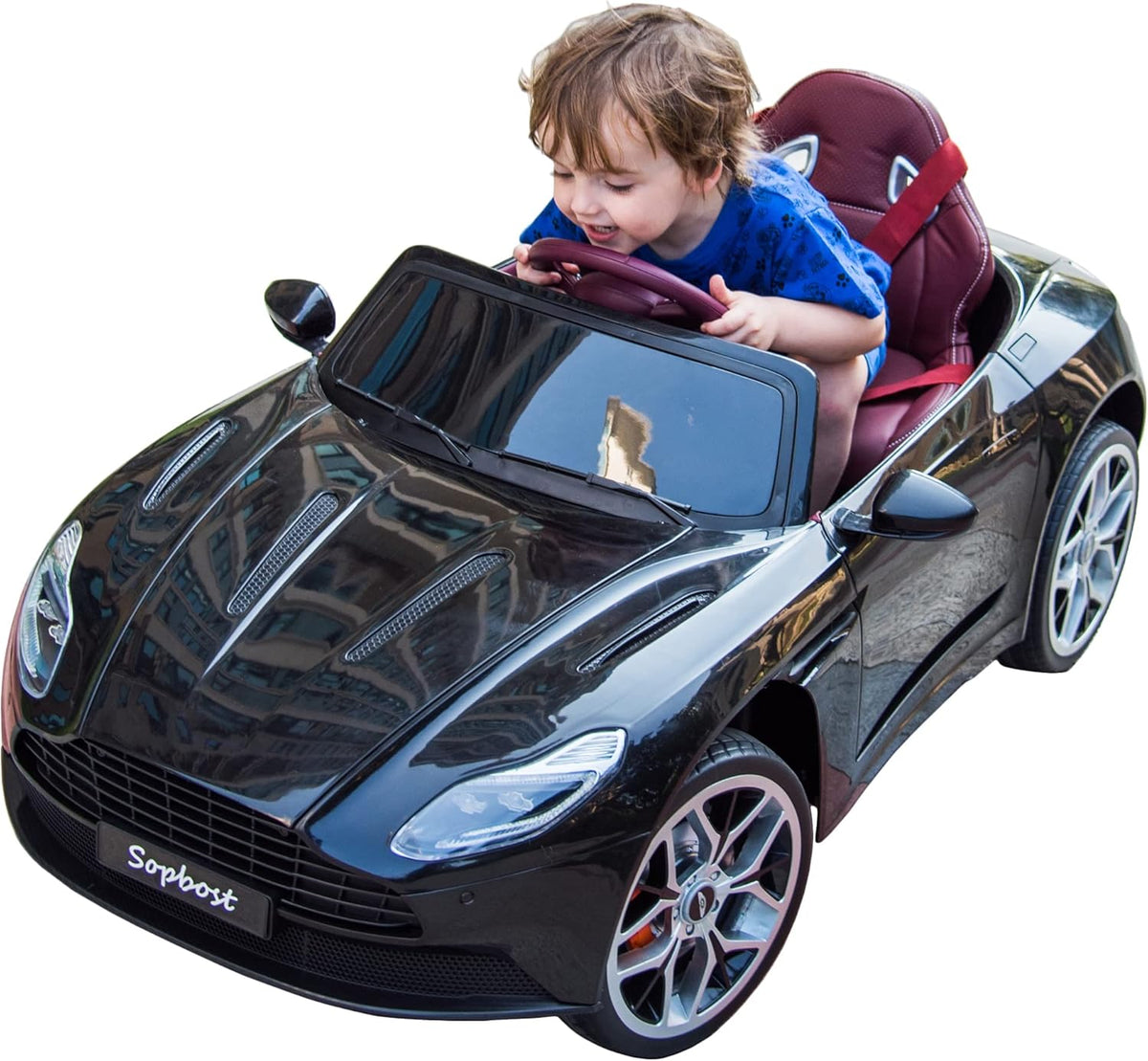 12V Electric Ride On Car with Remote Control EVA Tires White C766