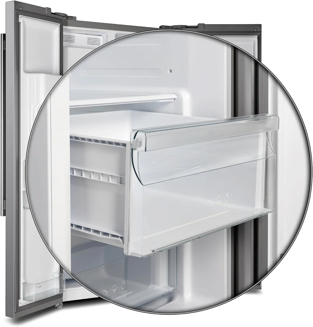 36" Side by Side Stainless Steel Refrigerator with Ice Maker U5480