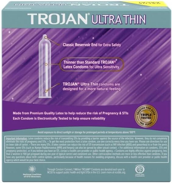 36 Count Ultra Thin Lubricated Condom B3603