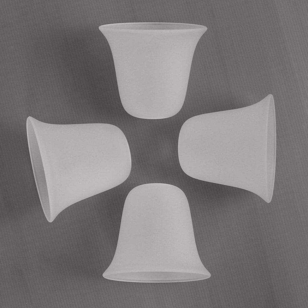 4 Pack Frosted Glass Lamp Shade Replacement with 1-5/8-inch Fitter Opening L958138