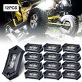 White LED Rock Lights IP68 Waterproof 12Pods X96361