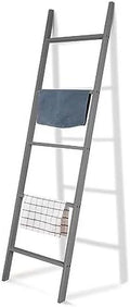 Grey Wooden Blanket Ladder Y166367