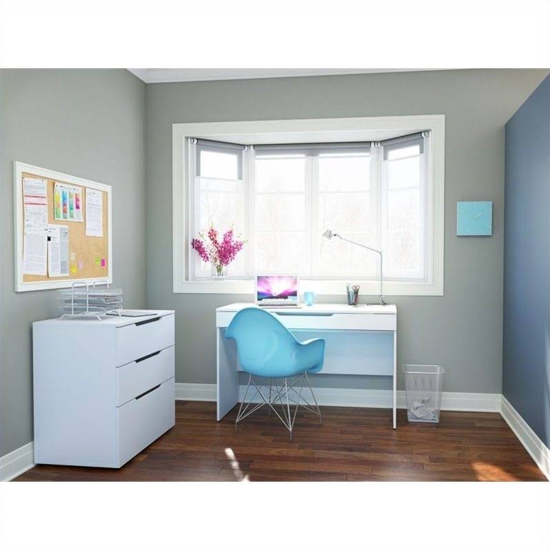 White 3 Drawer File Cabinet S19134