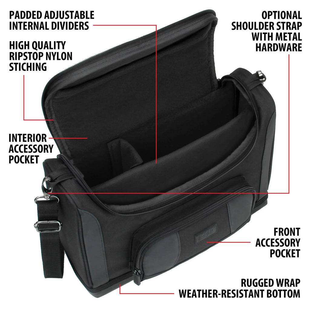 Compact Messenger Bag for 11 Inch iPad Pro and 10.9 Inch iPad Air (Black) O190