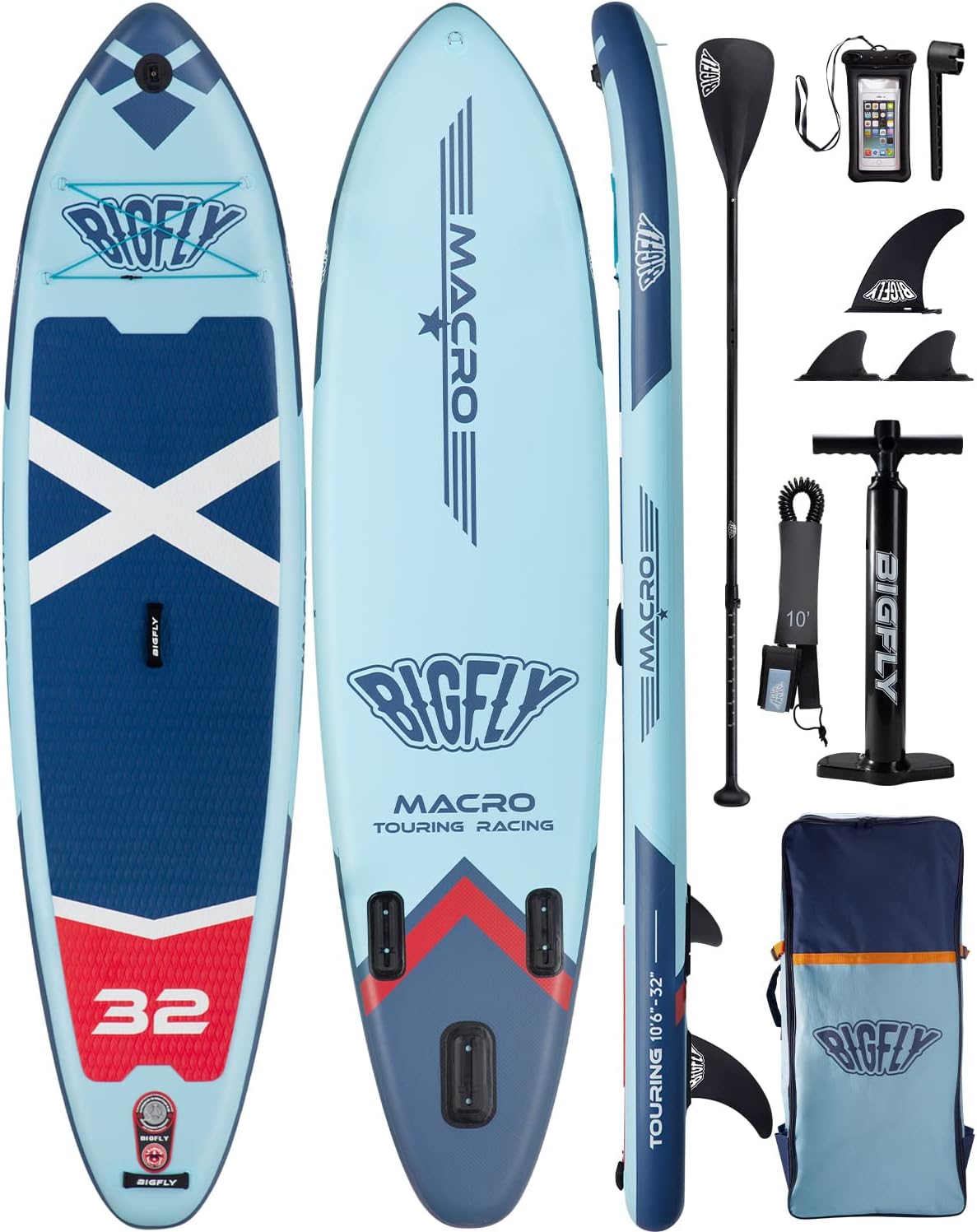 Inflatable Paddle Board with Handpump and Floating Paddle J143304