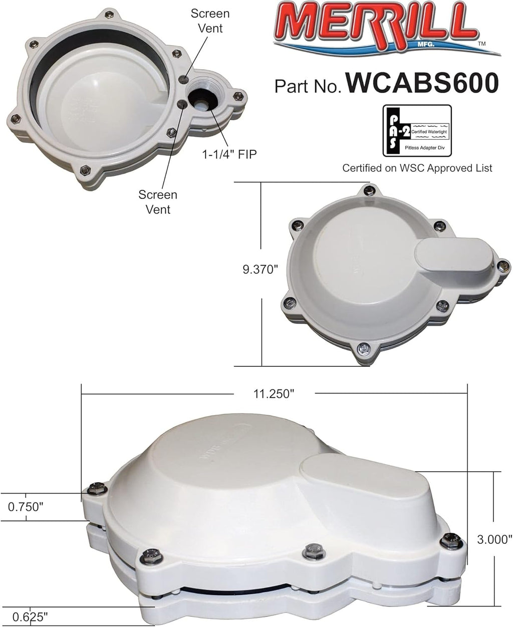 Well Cap ABS 6' Casing Pack of 2 I83787