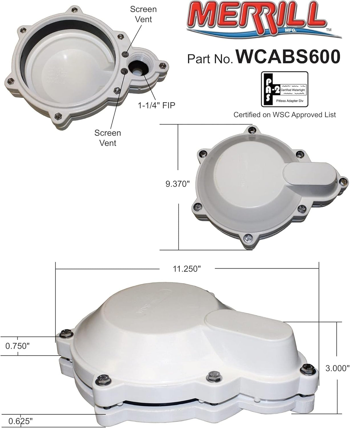 Well Cap ABS 6' Casing Pack of 2 I83787