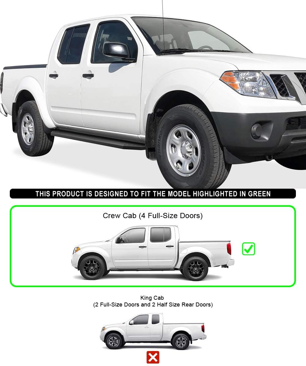 6-inch Black Aluminum Running Boards Side Steps T737