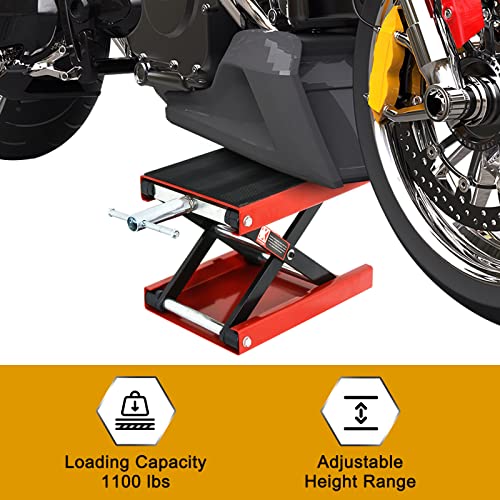1100 LB Wide Deck Motorcycle Scissor Lift Jack Stand C385