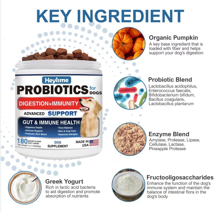 180 Chews Bacon Dog Probiotics O263989