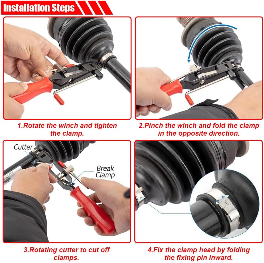CV Joint Boot Clamp Pliers Set R8837
