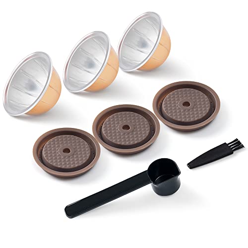 Reusable Silicone Capsule Caps 2 Pcs + Empty Refillable Pods 3 Pcs V74699