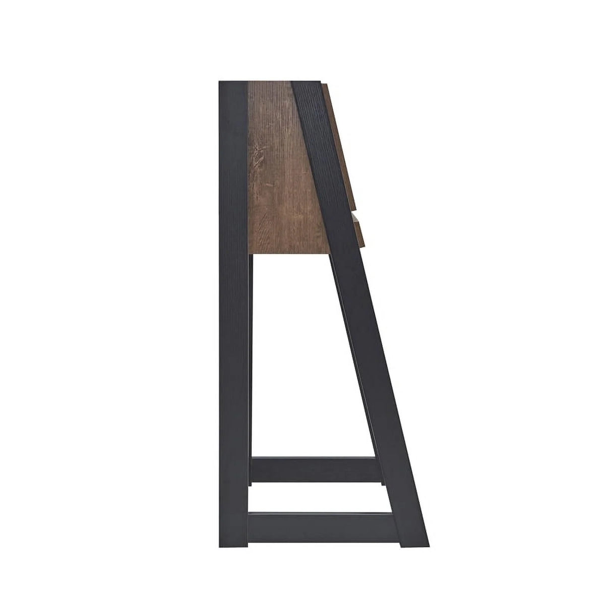 Walnut Oak Brown/Black Wood Secretary Desk R756003