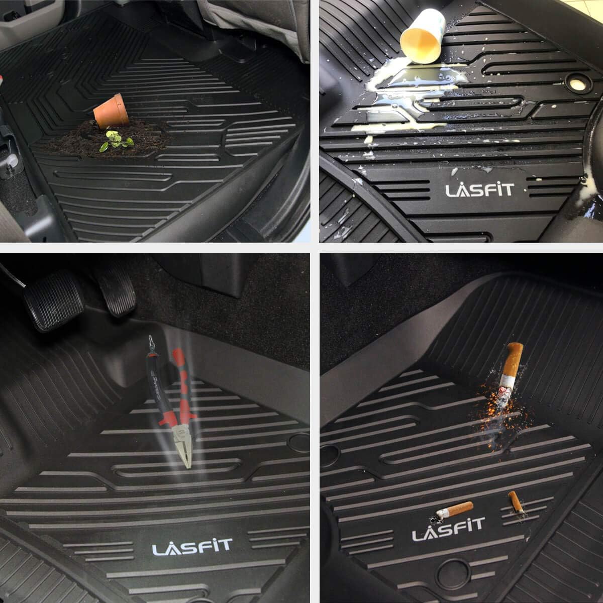 Black All Weather TPE Floor Liners B939162