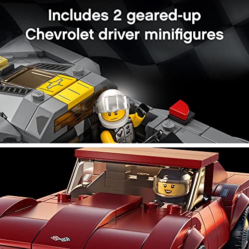 Chevrolet Corvette C8.R Race Car and 1969 Chevrolet Corvette Building Kit (512 Pieces) S952062