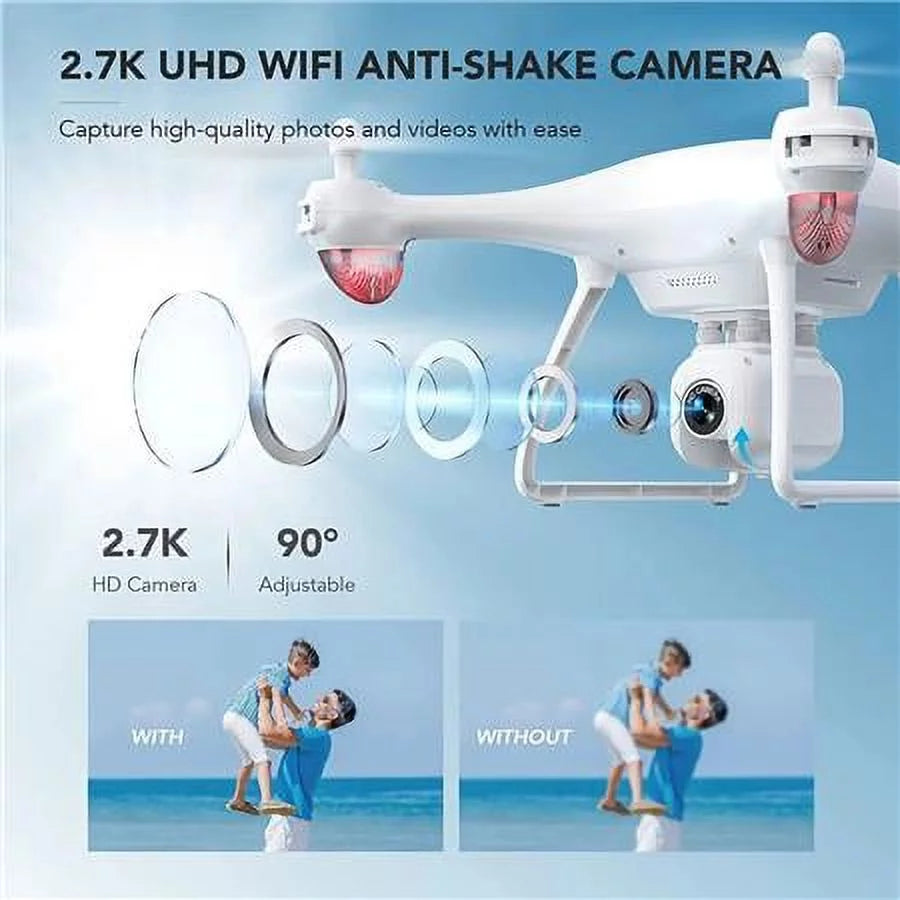2.7K HD Camera RC Drone with Dual Batteries and Carrying Bag S9911