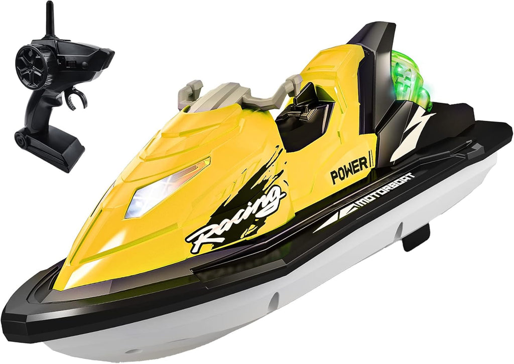 RC Boat with Rechargeable Battery and Dual Motors Red R83855