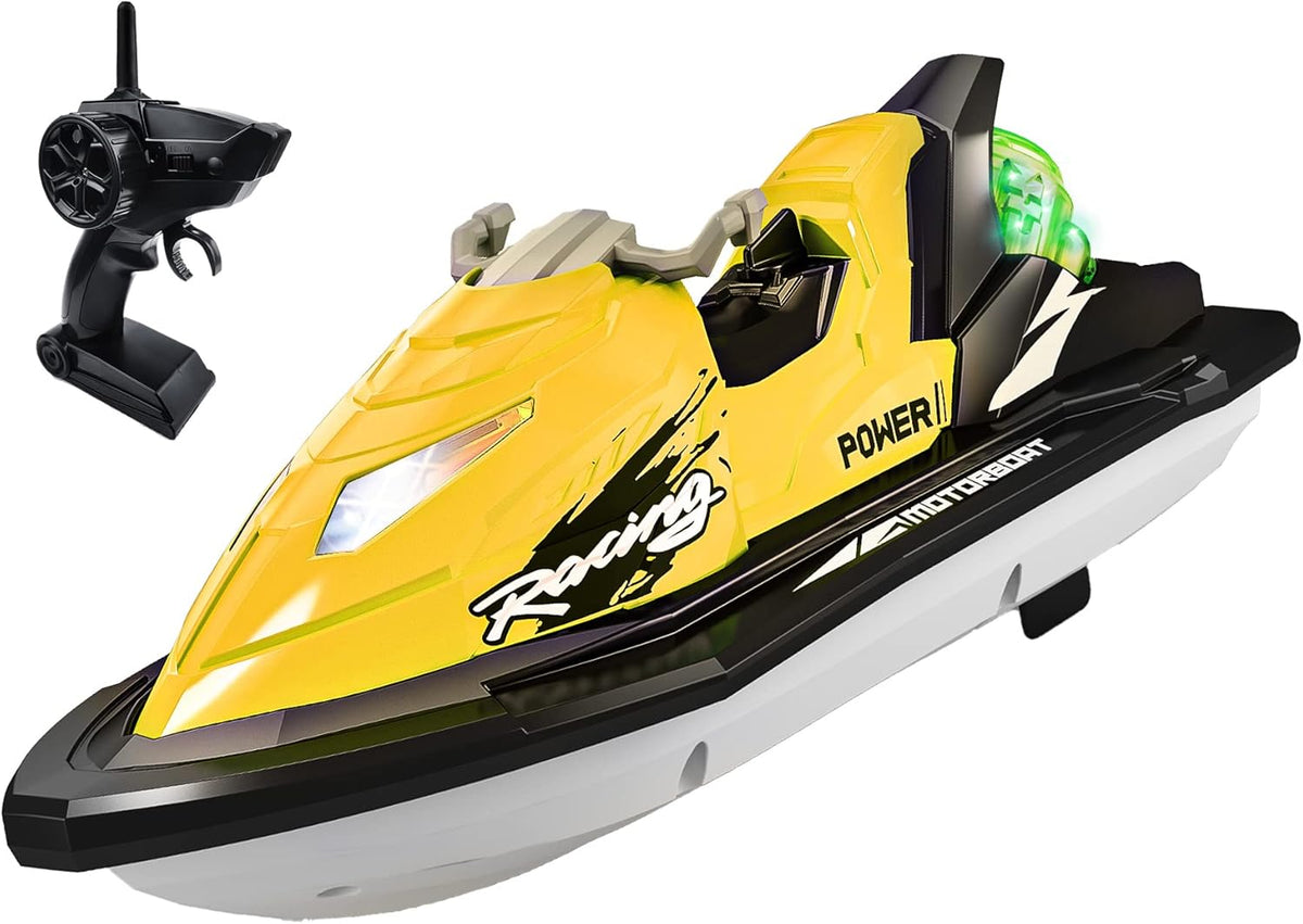 RC Boat with Rechargeable Battery and Dual Motors Red R83855