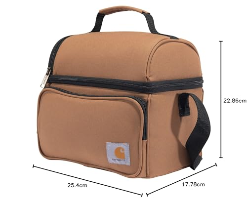 Insulated 12 Can Two Compartment Lunch Cooler Bag Black N435781
