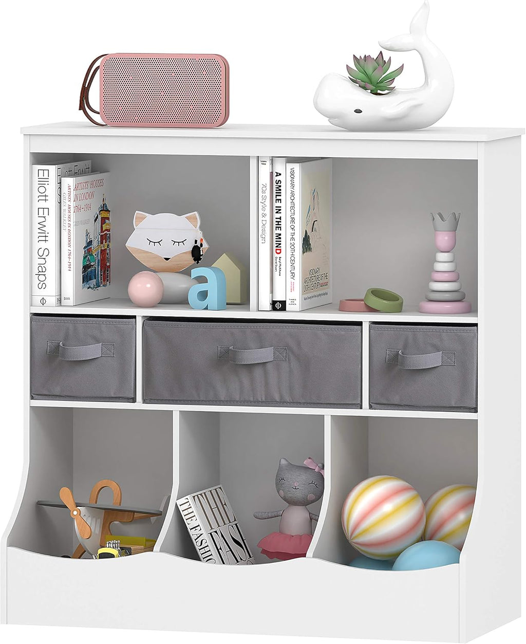 Toy Storage Organizer with 8 Compartments and 3 Baskets N928