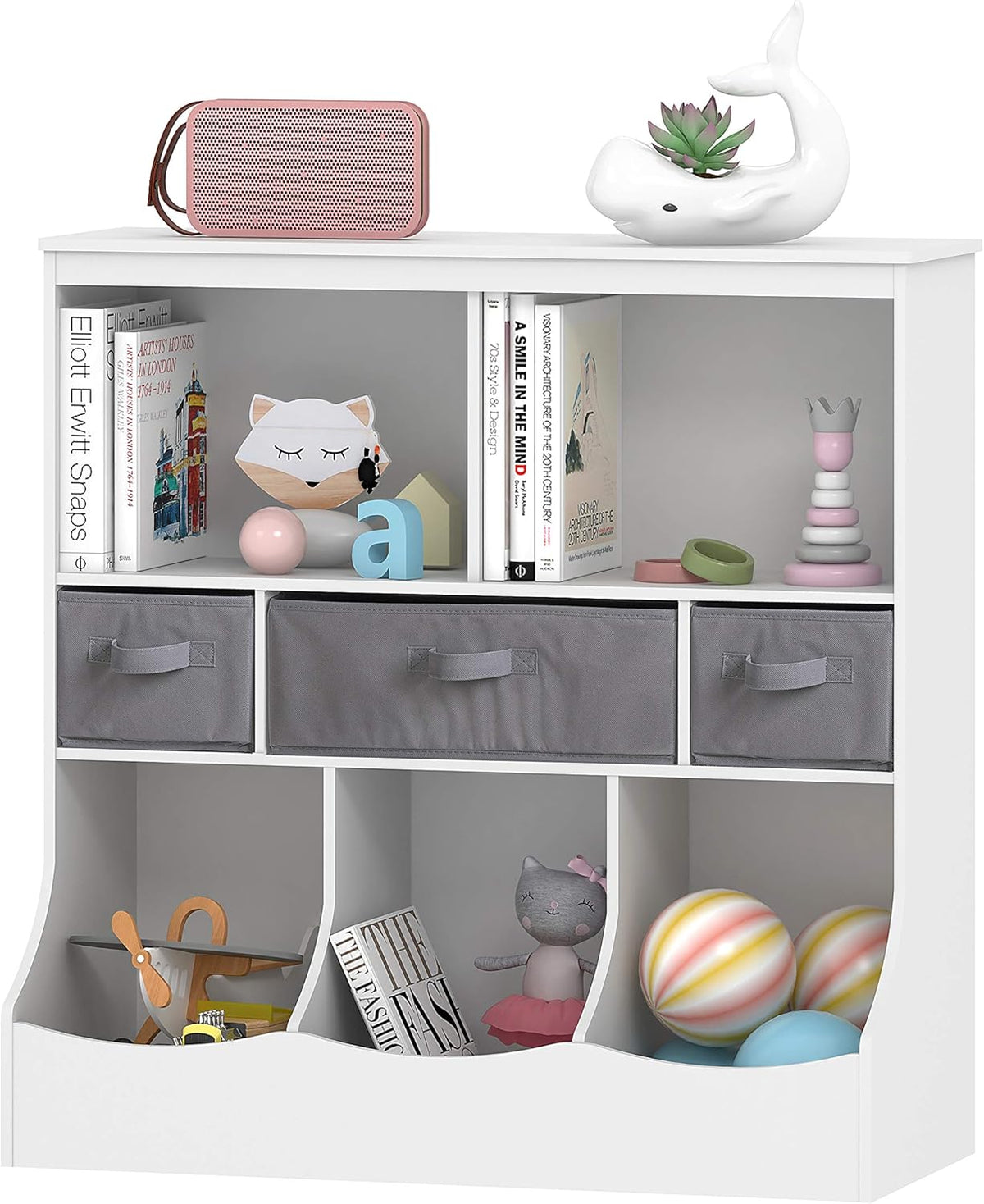 Toy Storage Organizer with 8 Compartments and 3 Baskets N928