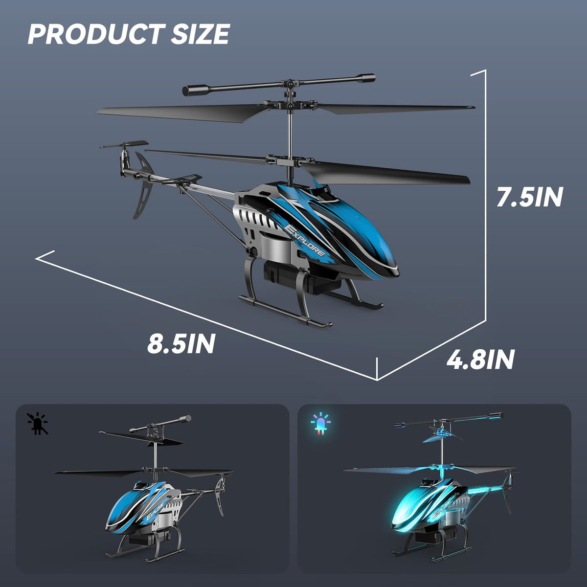 Blue 3.5 Channel RC Helicopter K1352