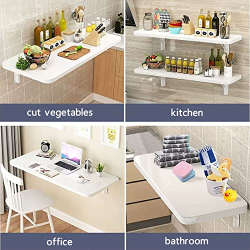 Blue Wall-Mounted Drop-Leaf Foldable Table 30x80cm Y3655