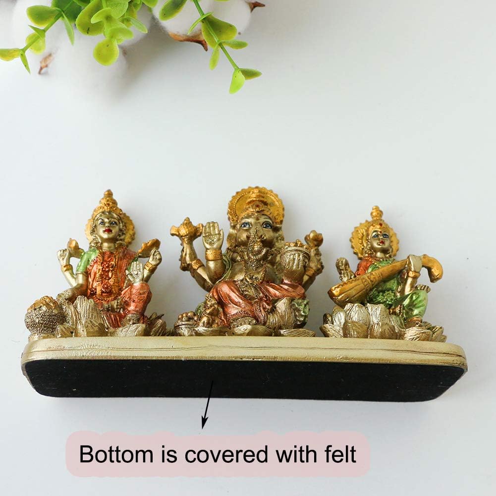 Hindu Lakshmi Ganesha Saraswati Statue D780