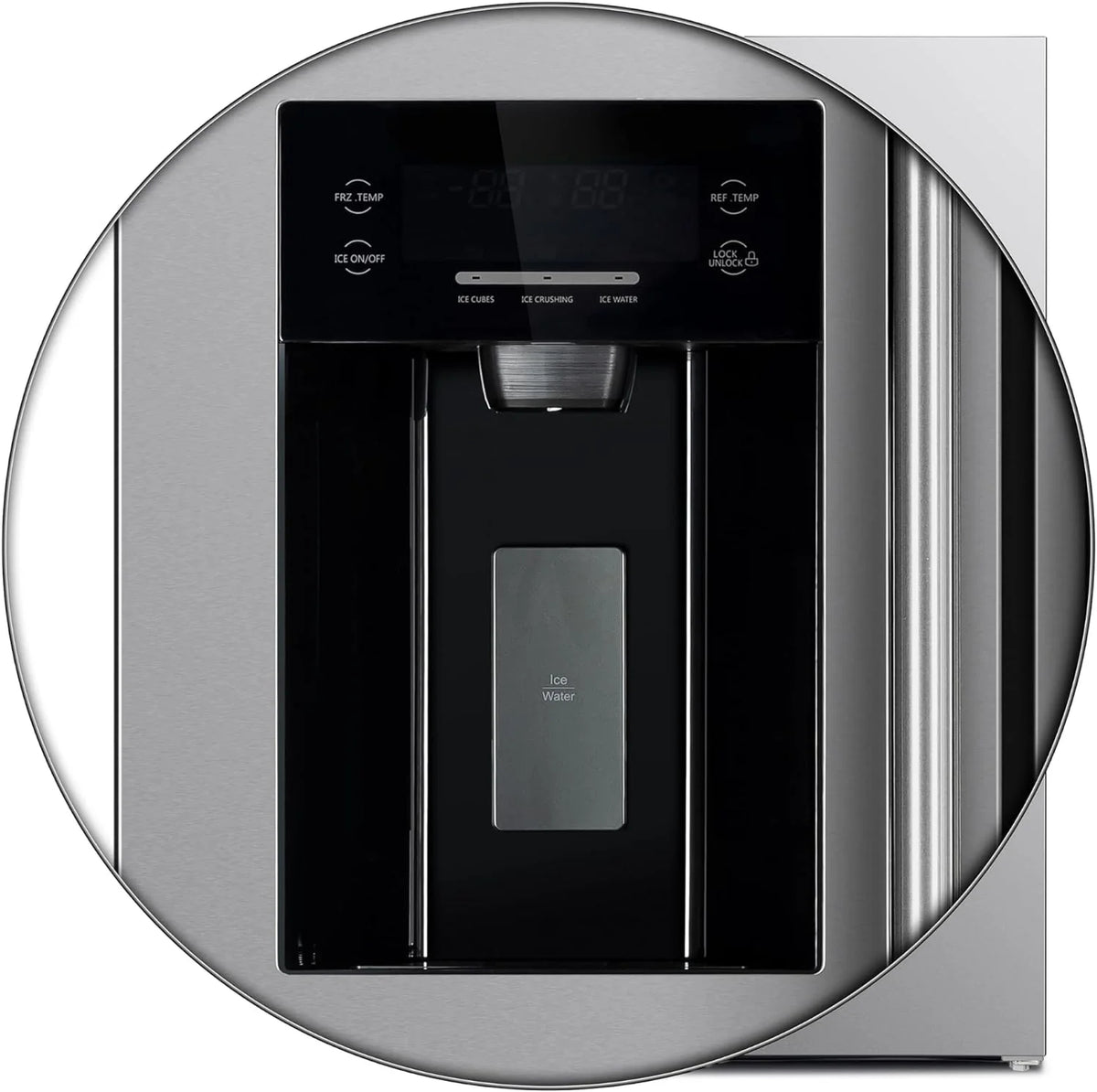 36" Side by Side Stainless Steel Refrigerator with Ice Maker U5480