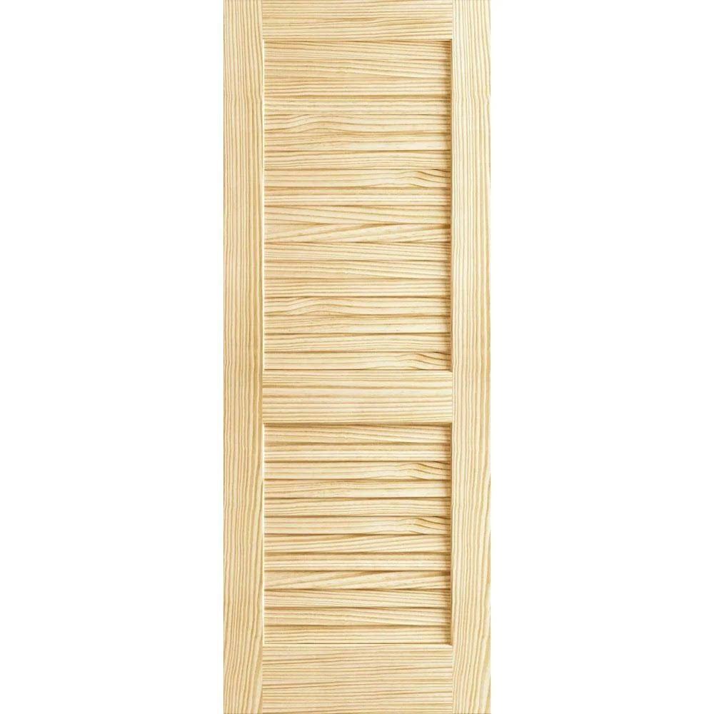 Louvered Solid Wood Primed Standard Door P653