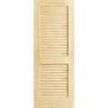 Louvered Solid Wood Primed Standard Door P653