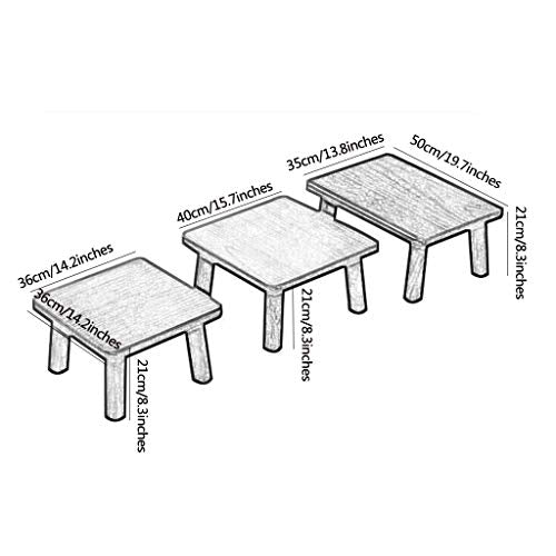 Brown Solid Wood Low Table 35x50x21cm P887371