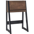 Walnut Oak Brown/Black Wood Secretary Desk R756003
