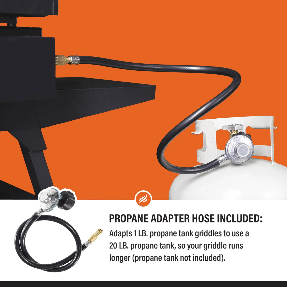22 Propane Griddle with Stand and Adapter Hose S105
