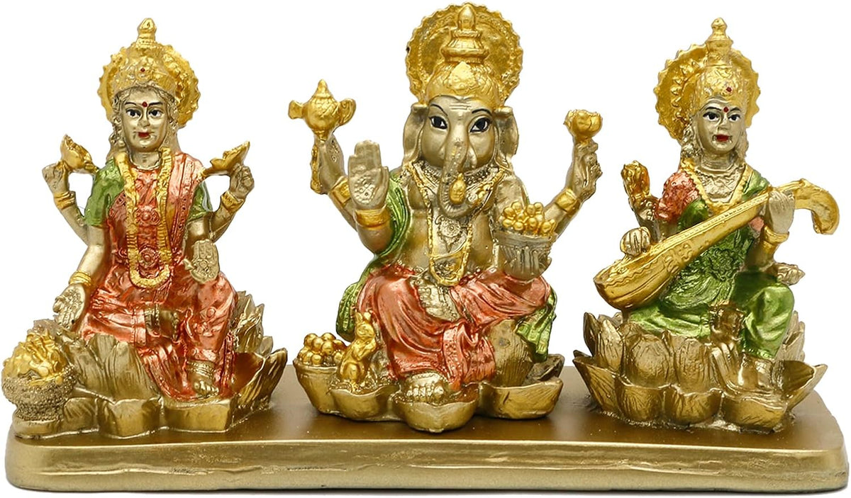 Hindu Lakshmi Ganesha Saraswati Statue D780