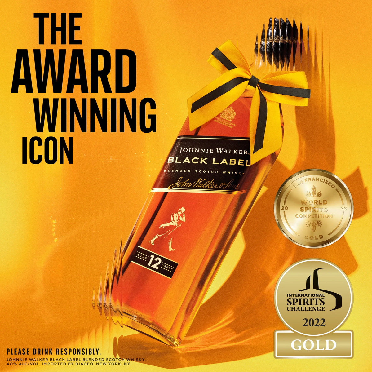 Black Label Blended Scotch Whisky, 1.75 L, 40% ABV B28894