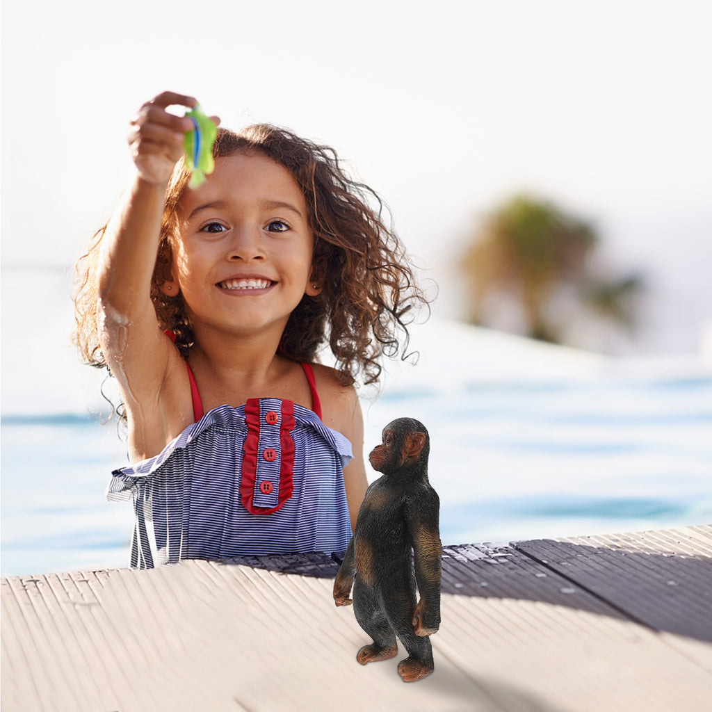 Chimpanzee Animal Statue Desktop Decor Mini Gorilla Decoration P10836