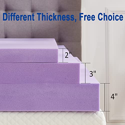 2 Inch Gel Memory Foam Mattress Topper Twin Size S34477