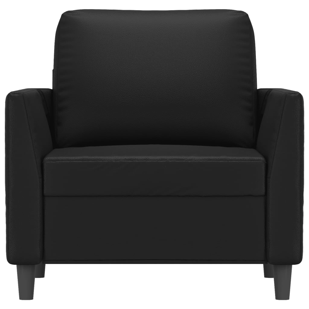 Black Faux Leather Sofa Chair H556240