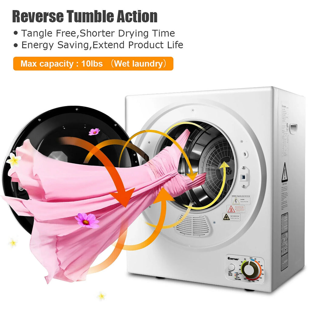 Compact Electric Cloth Dryer Stainless Steel Wall Mounted 1.5 cu.ft. E672553