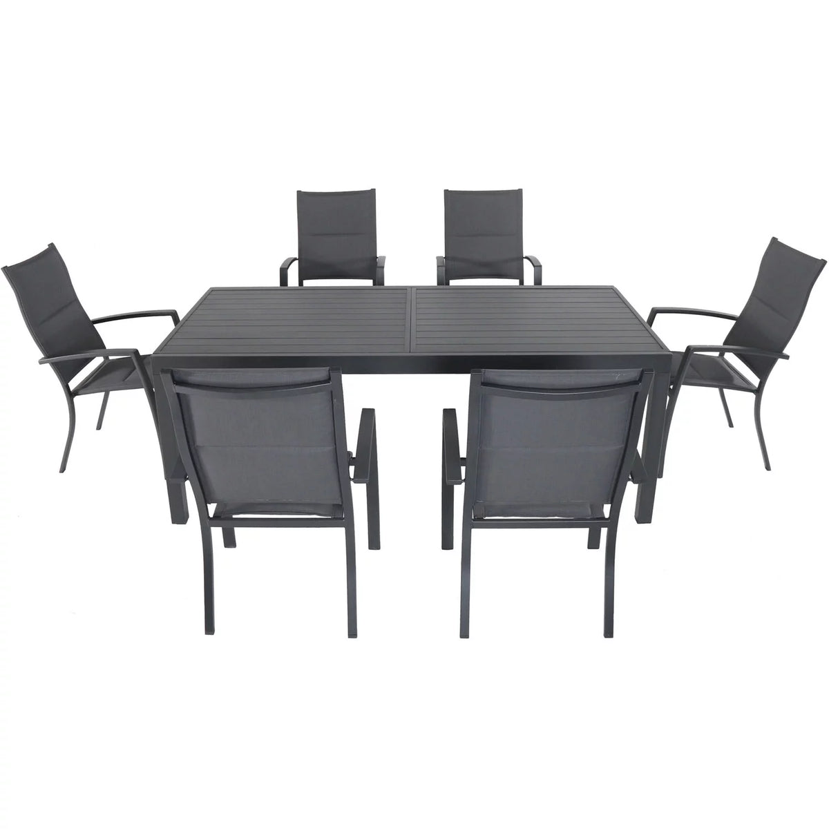 7-Piece Gray Aluminum Outdoor Dining Set C808795