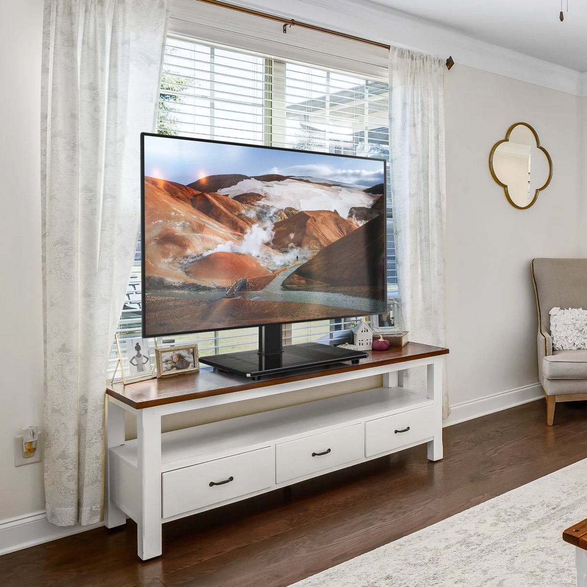 Black Swivel TV Stand O249
