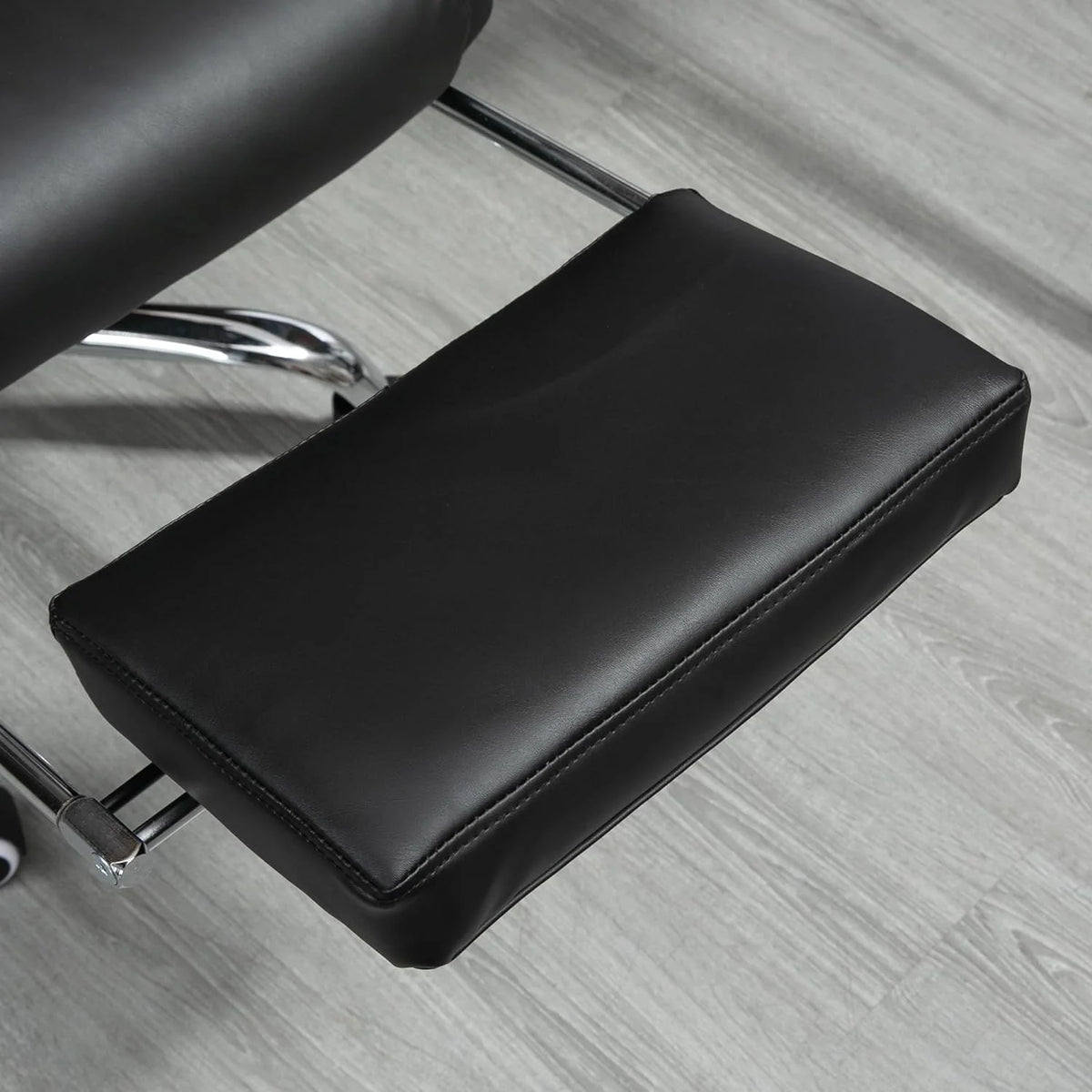 Black PU Leather Reclining Office Chair with Footrest E183