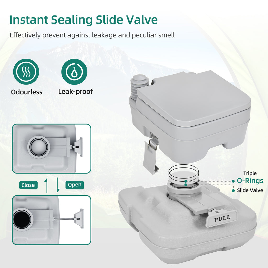 3.2 Gallon Portable Toilet with Press Flush Pump T719723