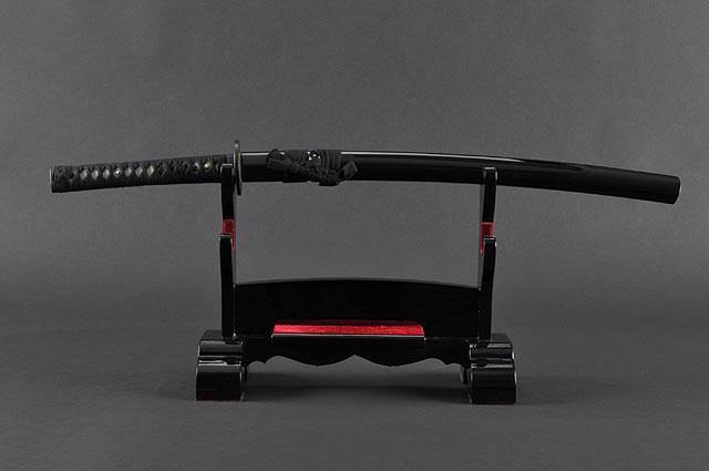 1045 Carbon Steel Japanese Samurai Wakizashi Sword with Wooden Scabbard Z92307