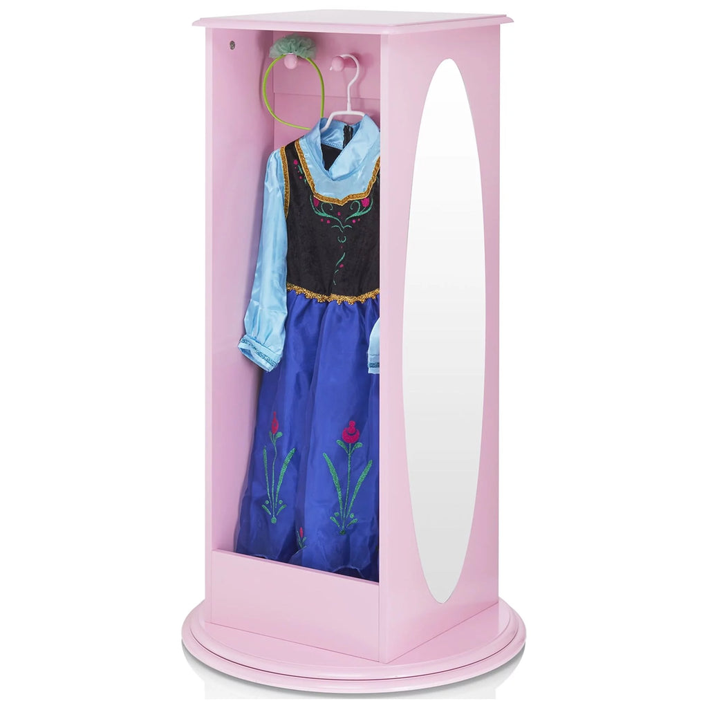 Pink Rotating Dress-Up Storage Armoire with 2 Mirrors S85504